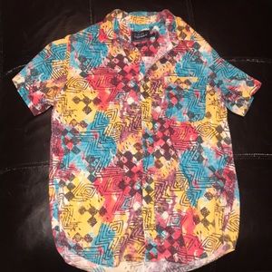 Colorful Topman button up shirt